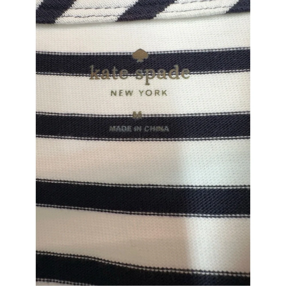 kate spade Navy and White Striped Sleeveless Lace-Up Shift Dress - Picture 5 of 10